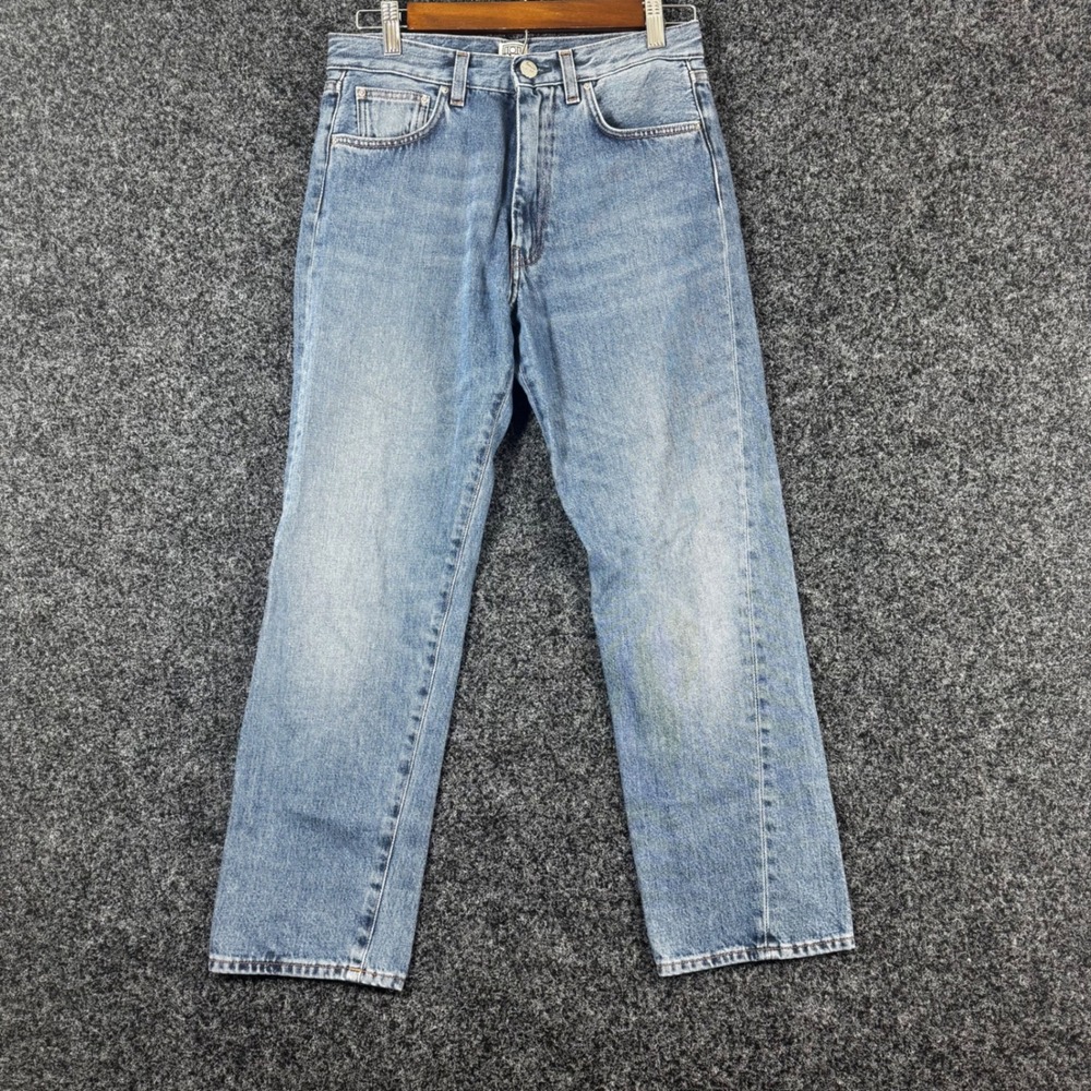Toteme Original Straight Leg Jeans Light Blue Denim Made in Italy Size 26/30